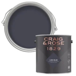 Craig & Rose 1829 Lido Blue Eggshell Wall Paint, 750ml