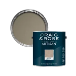 Craig & Rose Artisan Castaway Stone Textured Effect Matt Topcoat Special Effect Paint, 2.5L