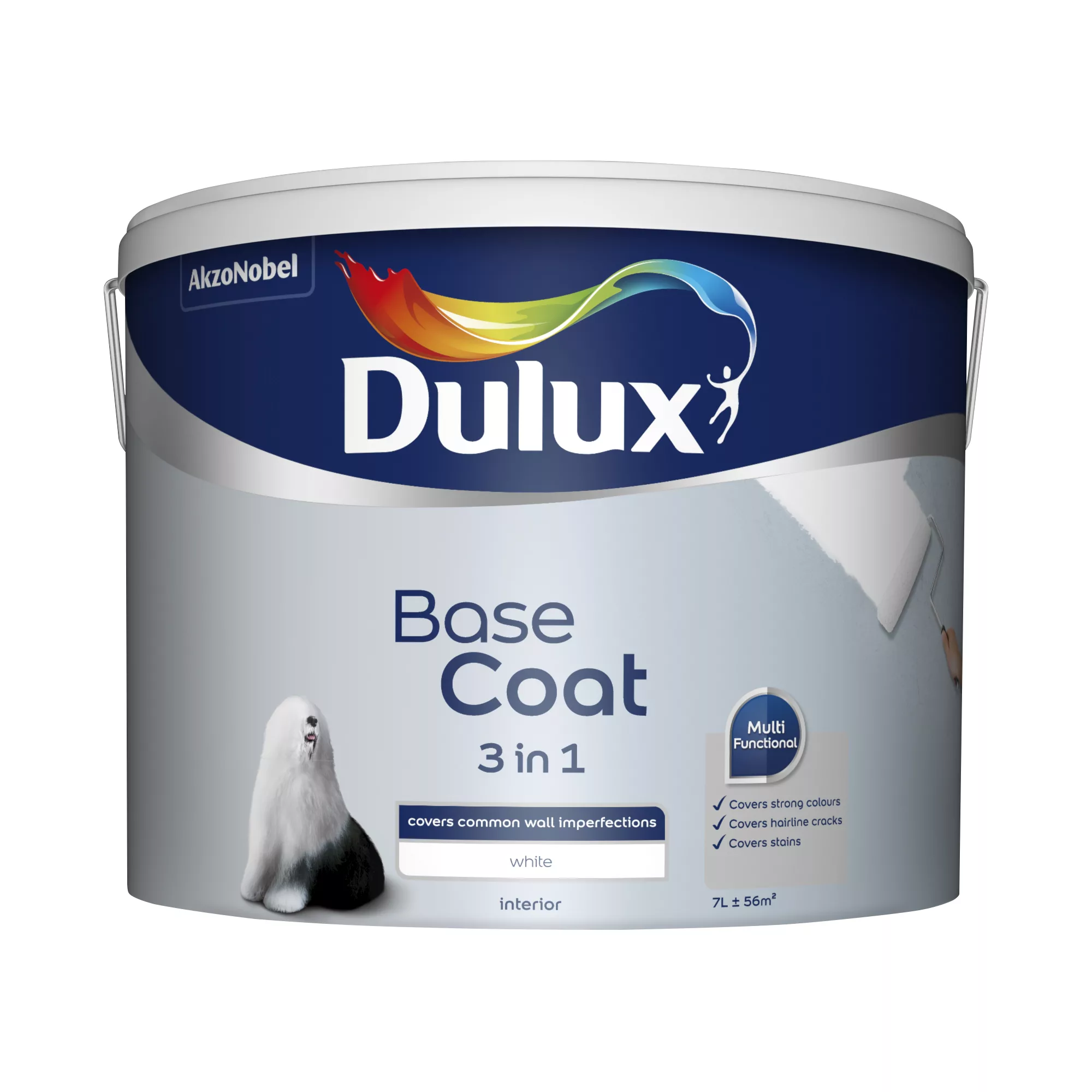 Dulux 3-in-1 White Matt Undercoat, 7L 1 Dulux 3-in-1 White Matt Undercoat, 7L