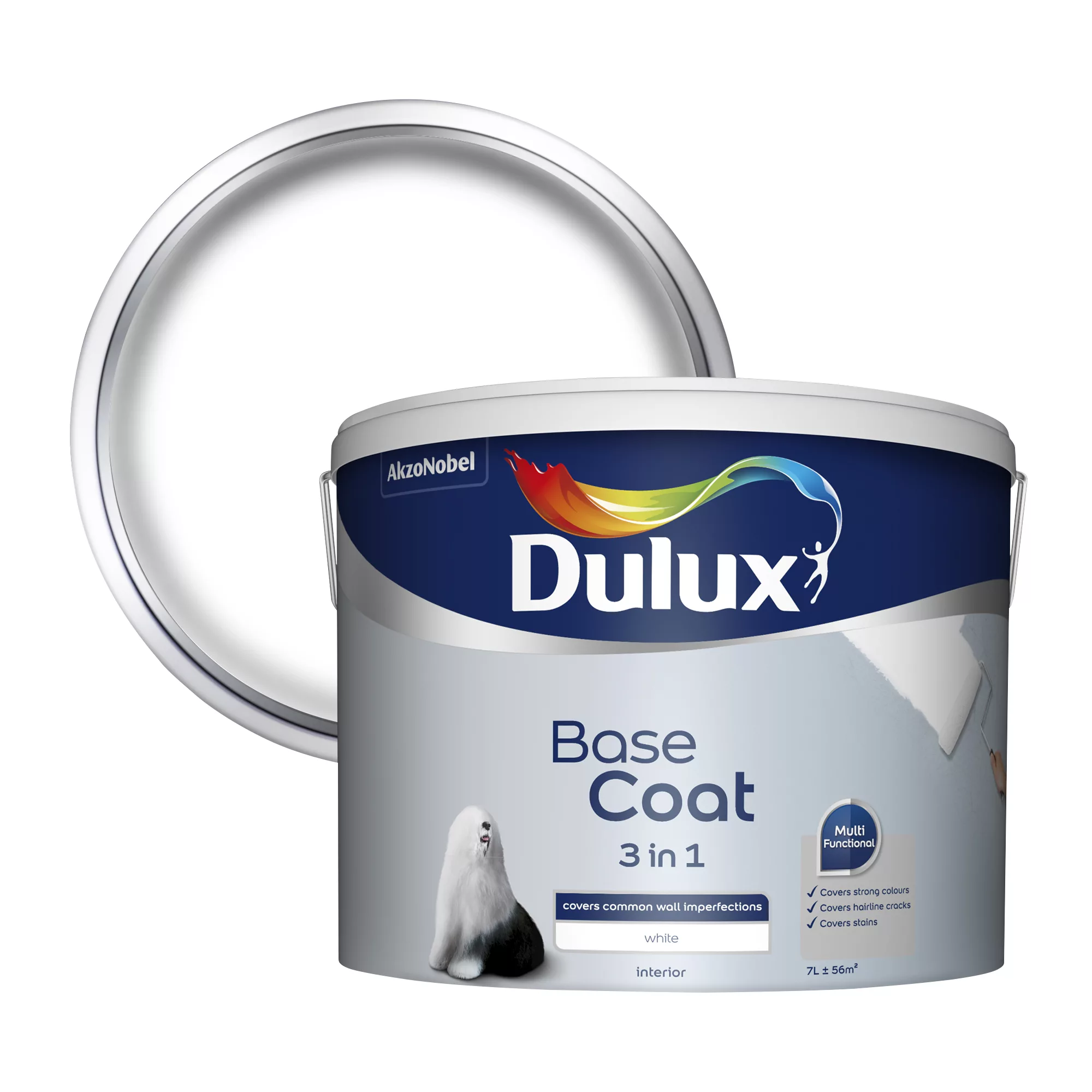 Dulux 3-in-1 White Matt Undercoat, 7L 2 Dulux 3-in-1 White Matt Undercoat, 7L - Image 2