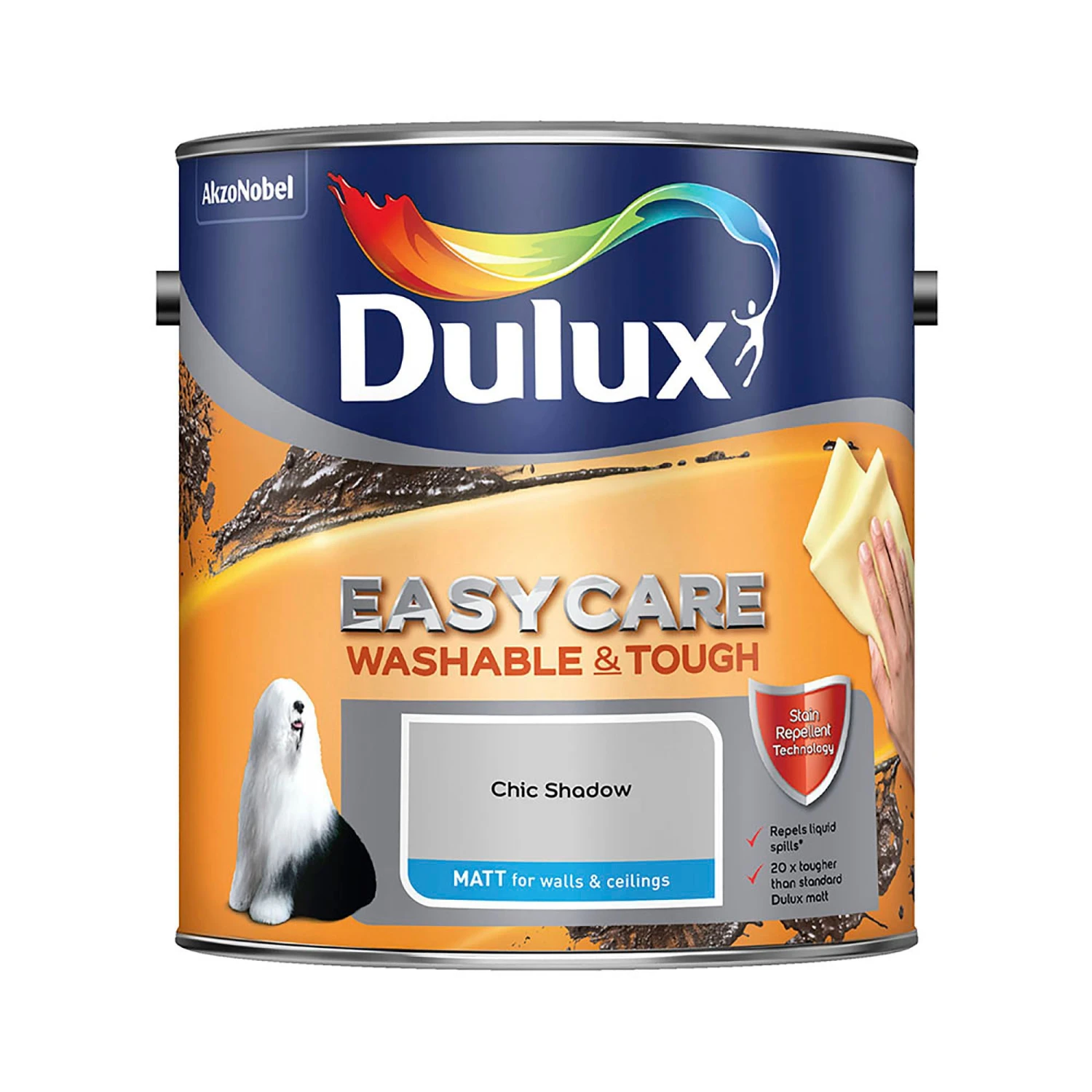 Dulux Easycare Chic Shadow Matt Emulsion Paint, 2.5L 3 Dulux Easycare Chic Shadow Matt Emulsion Paint, 2.5L - Image 3