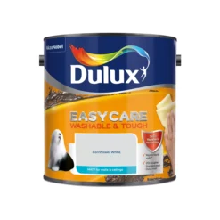 Dulux Easycare Cornflower White Matt Emulsion Paint, 2.5L -Trade Point dulux easycare cornflower white matt emulsion paint 2 5l5010212623947 08c bq