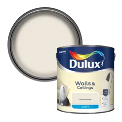 Dulux Natural Hints Almond White Matt Emulsion Paint, 2.5L