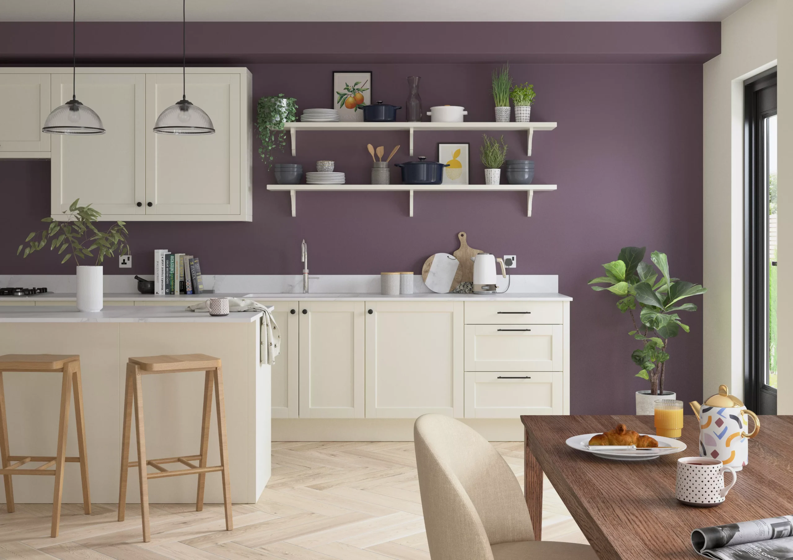 Dulux One Coat Acai Berry Matt Emulsion Paint, 1.25L 4 Dulux One Coat Acai Berry Matt Emulsion Paint, 1.25L - Image 4