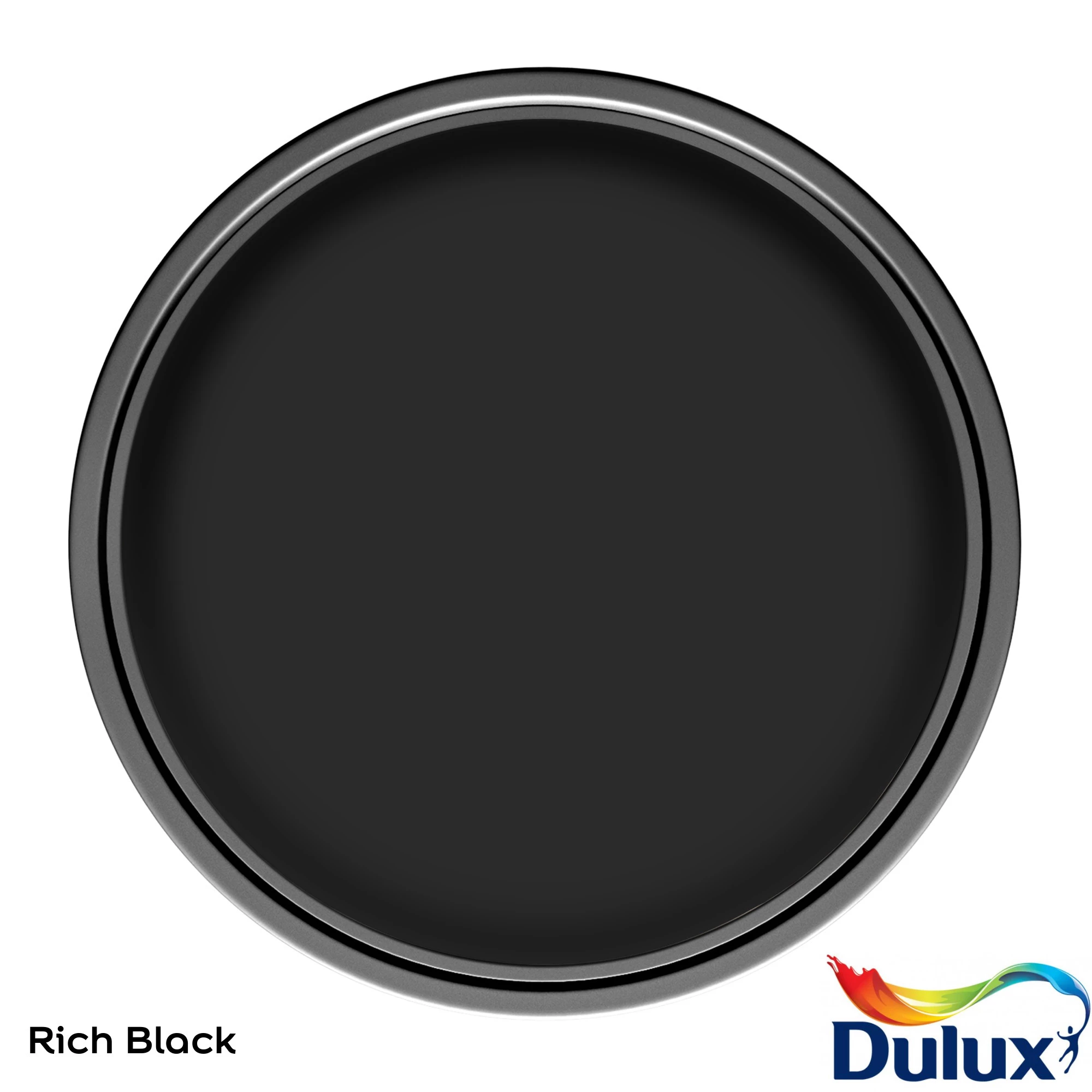Dulux One Coat Rich Black Matt Emulsion Paint, 1.25L 3 Dulux One Coat Rich Black Matt Emulsion Paint, 1.25L - Image 3
