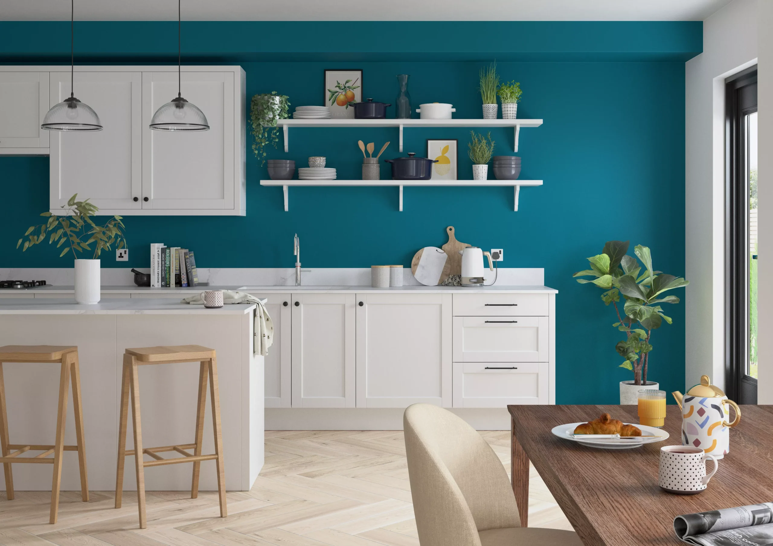 Dulux One Coat Teal Tension Matt Emulsion Paint, 1.25L 5 Dulux One Coat Teal Tension Matt Emulsion Paint, 1.25L - Image 5