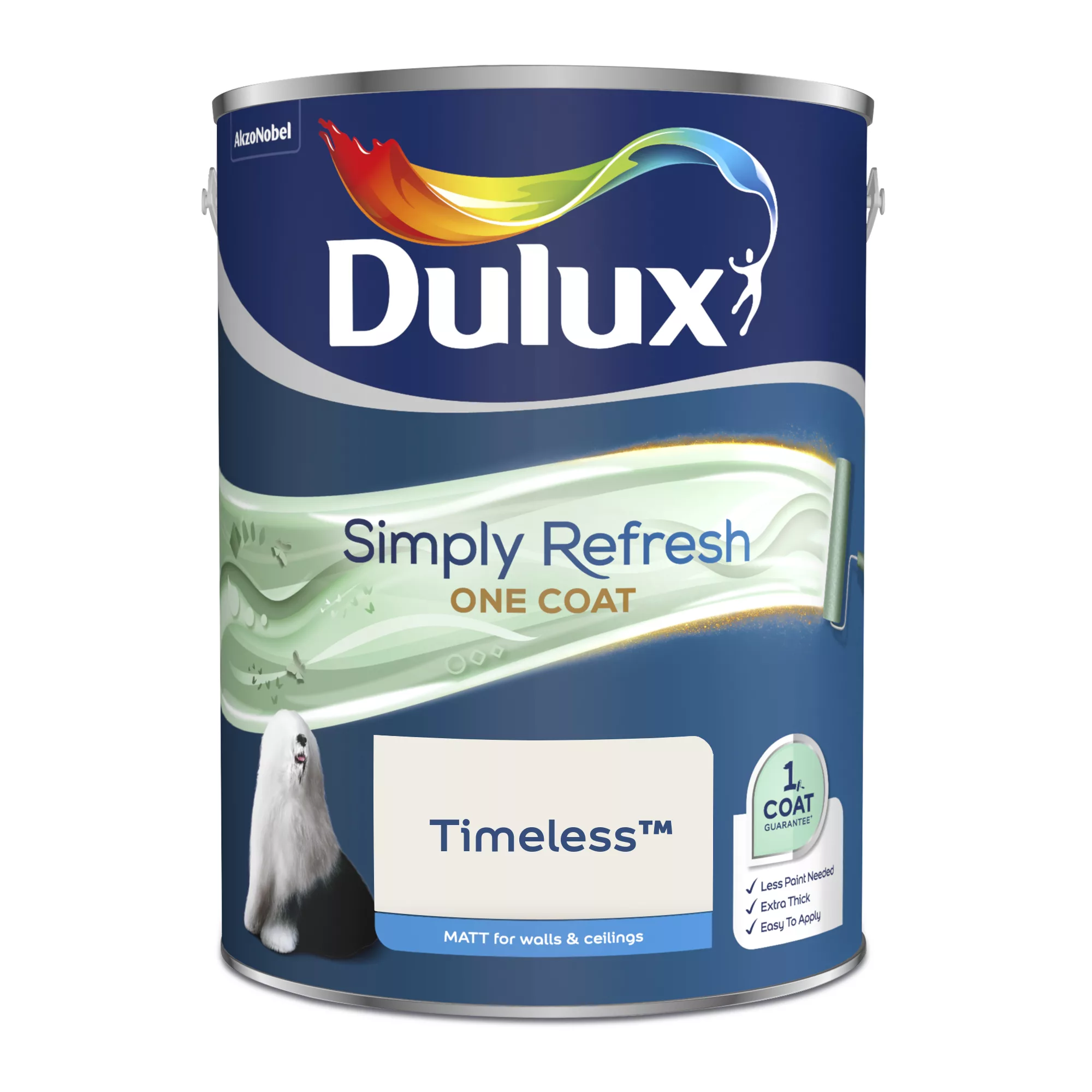 Dulux One Coat Timeless Matt Emulsion Paint, 5L 2 Dulux One Coat Timeless Matt Emulsion Paint, 5L - Image 2