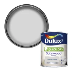 Dulux Quick Dry Polished Pebble Satinwood Metal & Wood Paint, 750ml