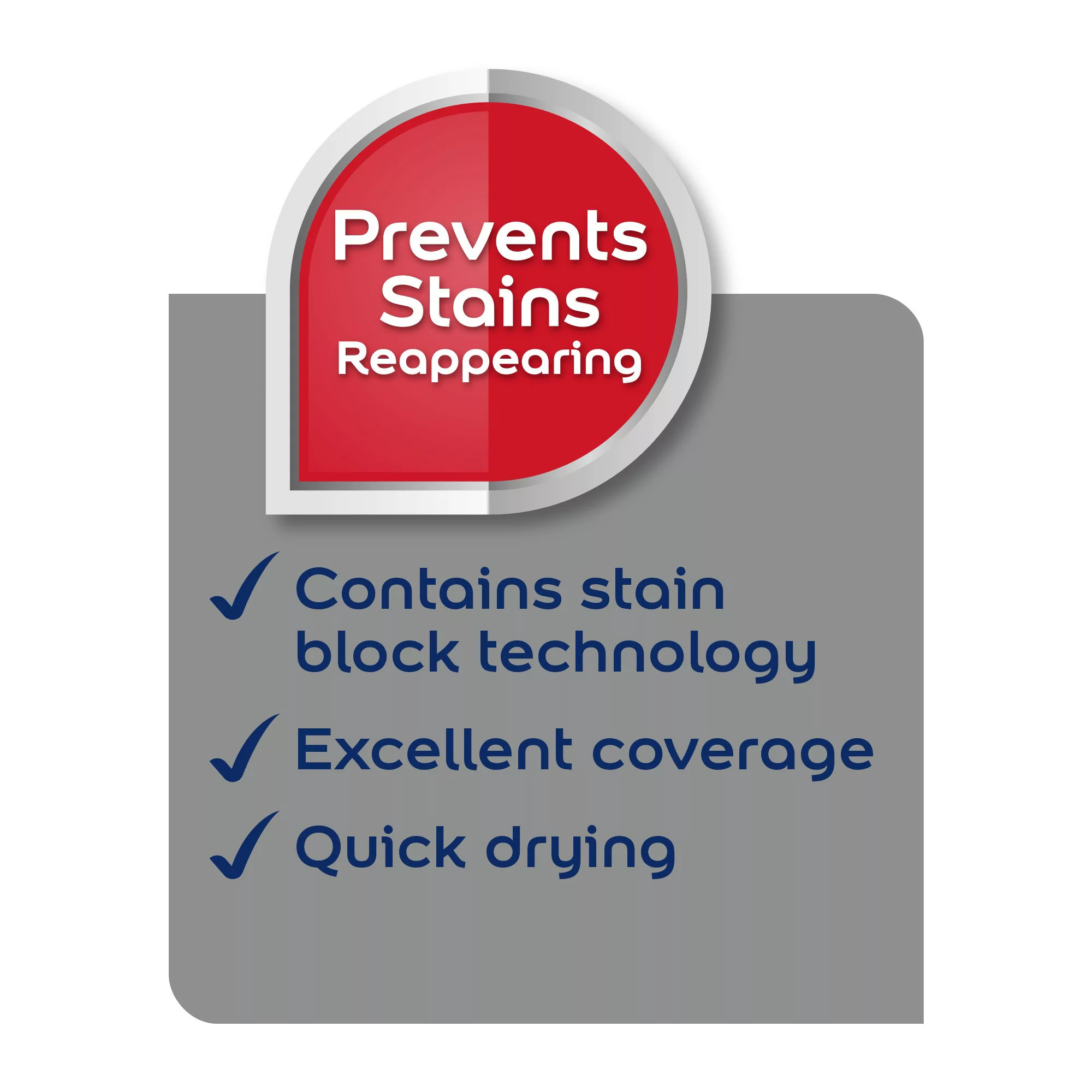 Dulux Stain Block White Primer & Undercoat, 2.5L 4 Dulux Stain Block White Primer & Undercoat, 2.5L - Image 4
