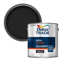 Dulux Trade Black Gloss Metal & Wood Paint, 2.5L