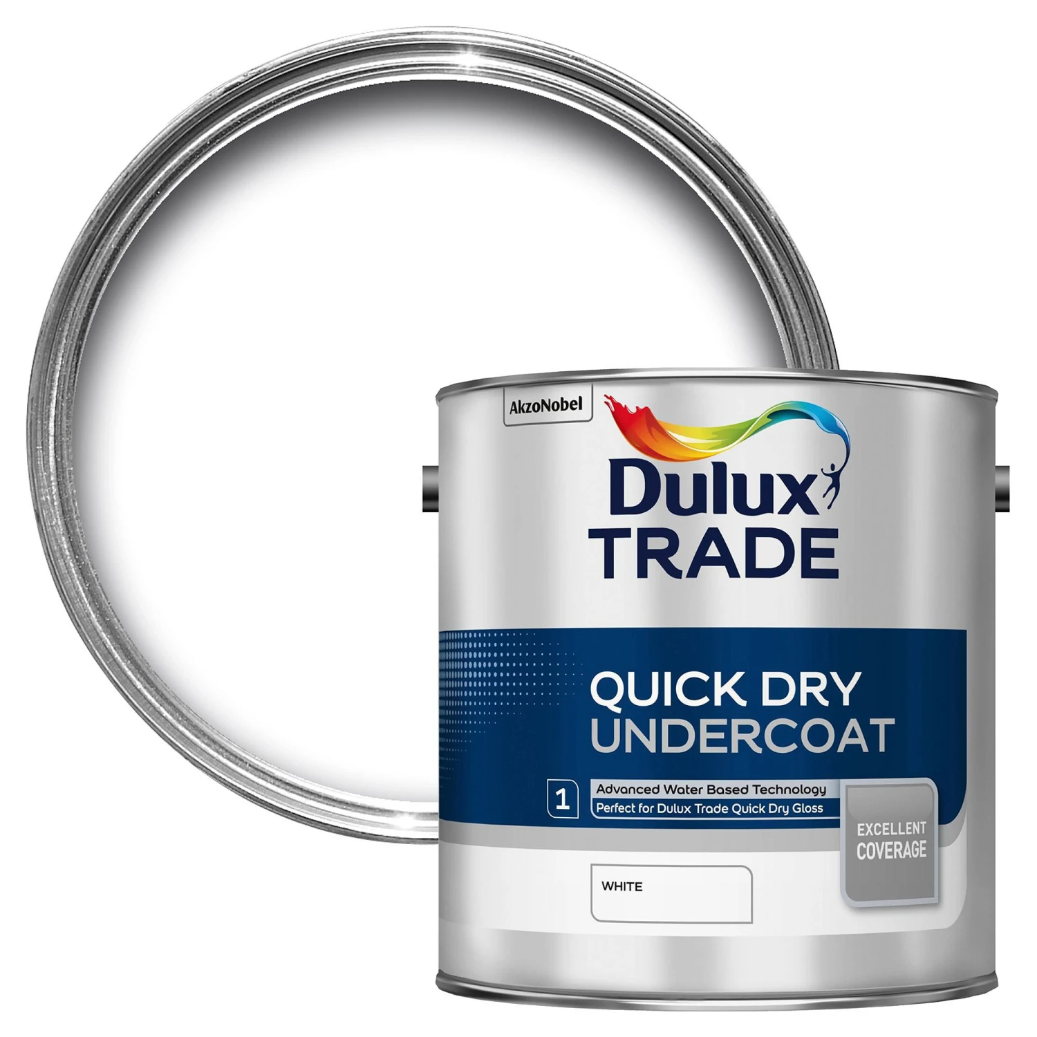Dulux Trade White Metal & Wood Undercoat, 2.5L 1 Dulux Trade White Metal & Wood Undercoat, 2.5L