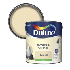 Dulux Walls & Ceilings Buttermilk Silk Emulsion Paint, 2.5L