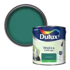 Dulux Walls & Ceilings Emerald Glade Silk Emulsion Paint, 2.5L