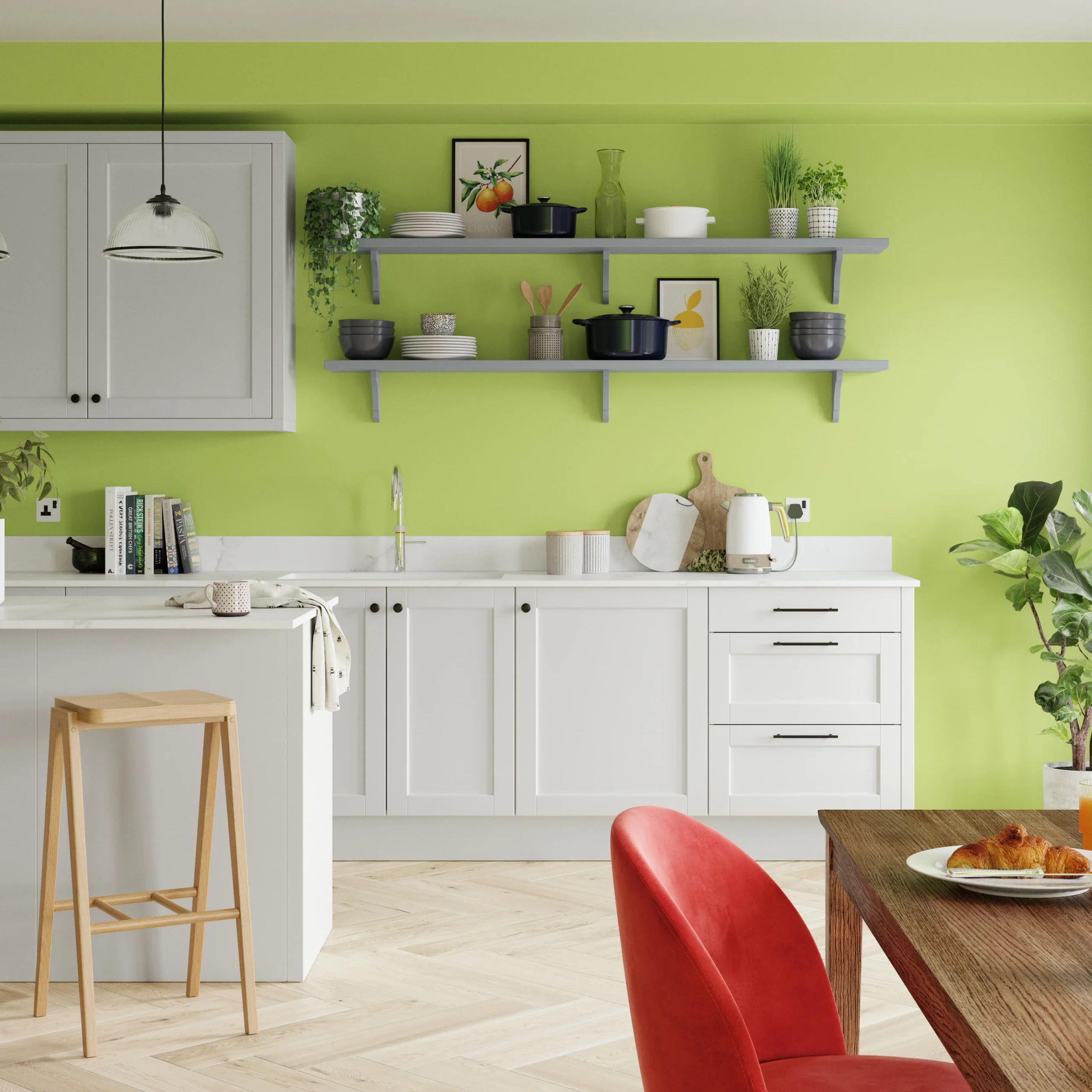 Dulux Walls & Ceilings Kiwi Crush Silk Emulsion Paint, 2.5L 4 Dulux Walls & Ceilings Kiwi Crush Silk Emulsion Paint, 2.5L - Image 4