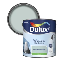 Dulux Walls & Ceilings Mint Macaroon Silk Emulsion Paint, 2.5L