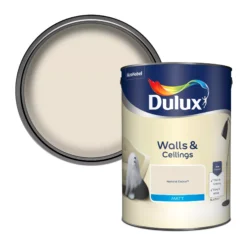 Dulux Walls & Ceilings Natural Calico Matt Emulsion Paint, 5L