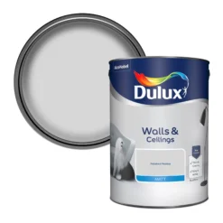 Dulux Walls & Ceilings Polished Pebble Matt Emulsion Paint, 5L