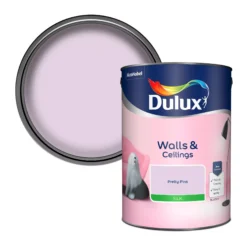 Dulux Walls & Ceilings Pretty Pink Silk Emulsion Paint, 5L