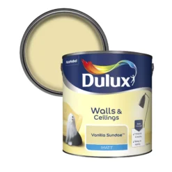 Dulux Walls & Ceilings Vanilla Sundae Matt Emulsion Paint, 2.5L
