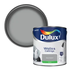 Dulux Walls & Ceilings Warm Pewter Silk Emulsion Paint, 2.5L