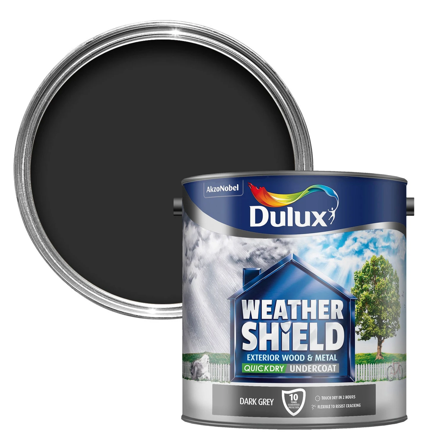 Dulux Weathershield Grey Metal & Wood Undercoat, 2.5L 1 Dulux Weathershield Grey Metal & Wood Undercoat, 2.5L