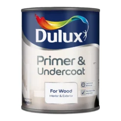 Dulux Wood White Wood Primer & Undercoat, 750ml 15 Dulux Wood White Wood Primer & Undercoat, 750ml -Trade Point dulux wood white wood primer undercoat 750ml5010212444474 08c bq