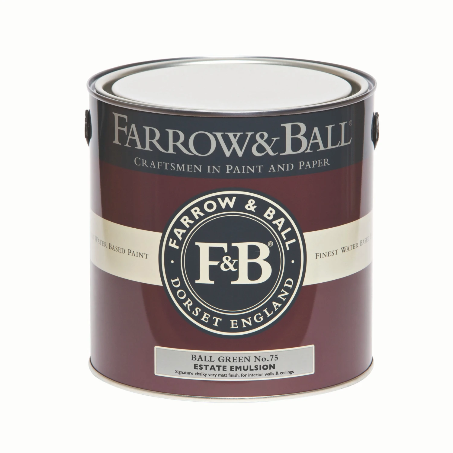 Farrow & Ball Estate Ball Green No.75 Matt Emulsion Paint, 2.5L 2 Farrow & Ball Estate Ball Green No.75 Matt Emulsion Paint, 2.5L - Image 2