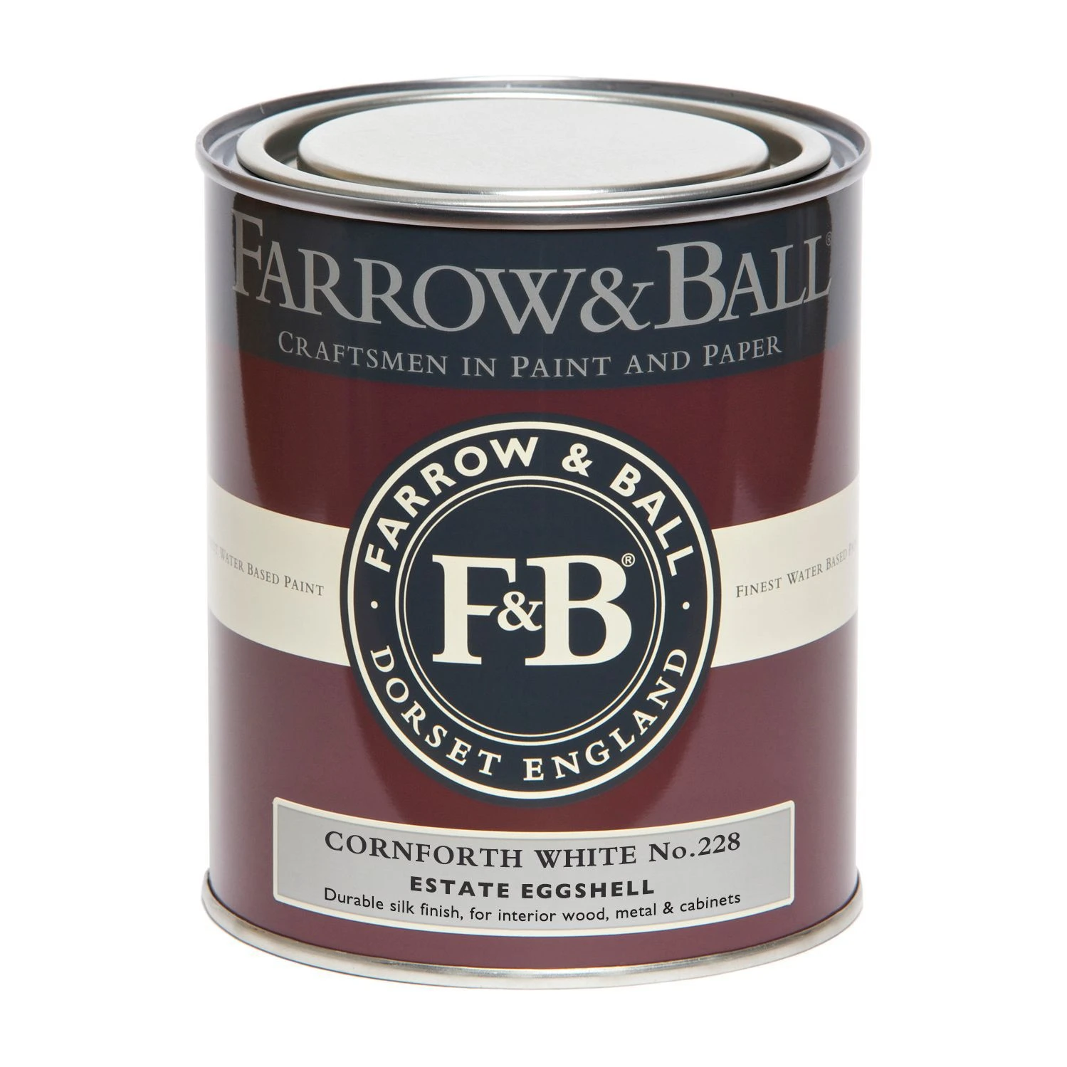 Farrow & Ball Estate Cornforth White No.228 Eggshell Metal & Wood Paint, 750ml 2 Farrow & Ball Estate Cornforth White No.228 Eggshell Metal & Wood Paint, 750ml - Image 2