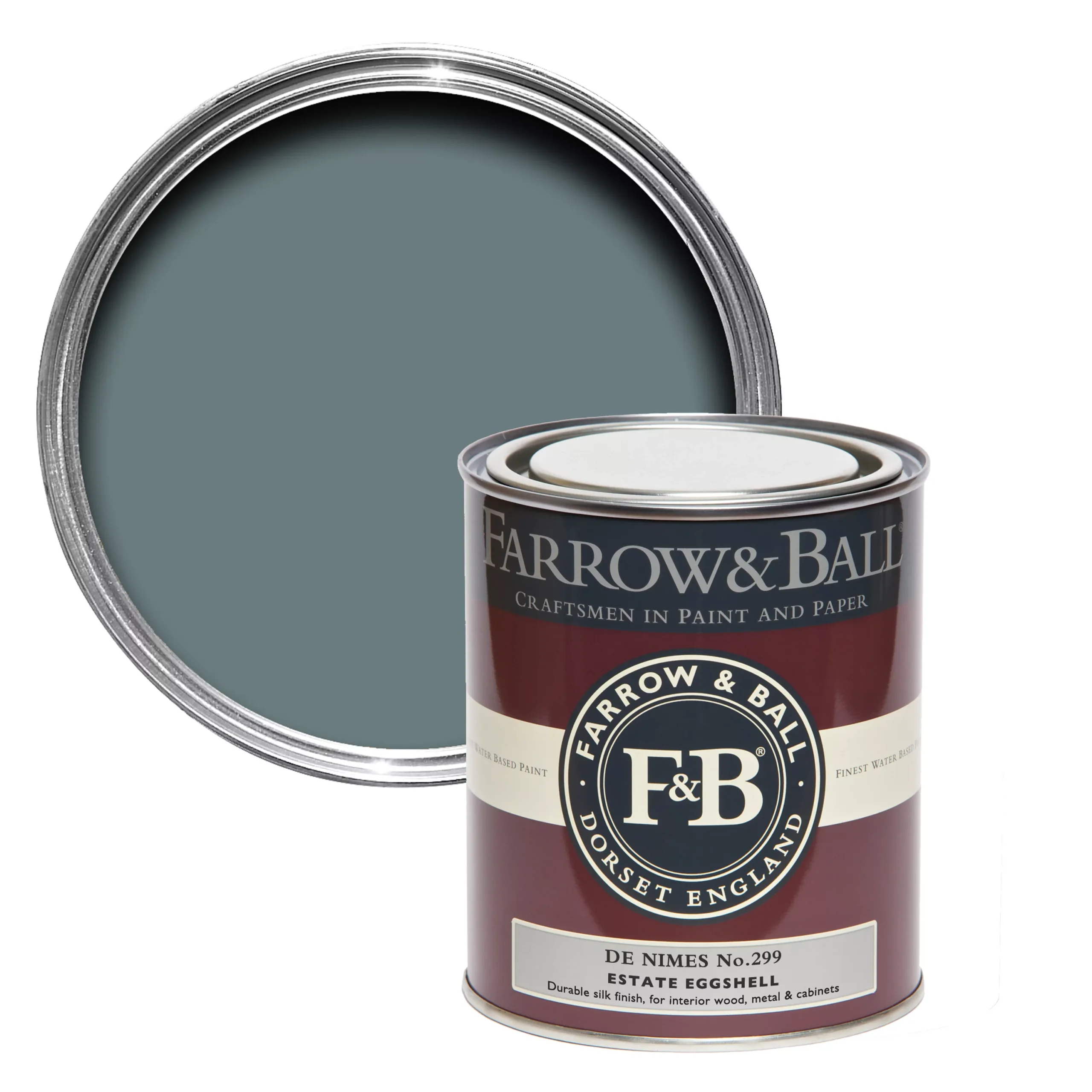 Farrow & Ball Estate De Nimes No.299 Eggshell Metal & Wood Paint, 750ml 1 Farrow & Ball Estate De Nimes No.299 Eggshell Metal & Wood Paint, 750ml