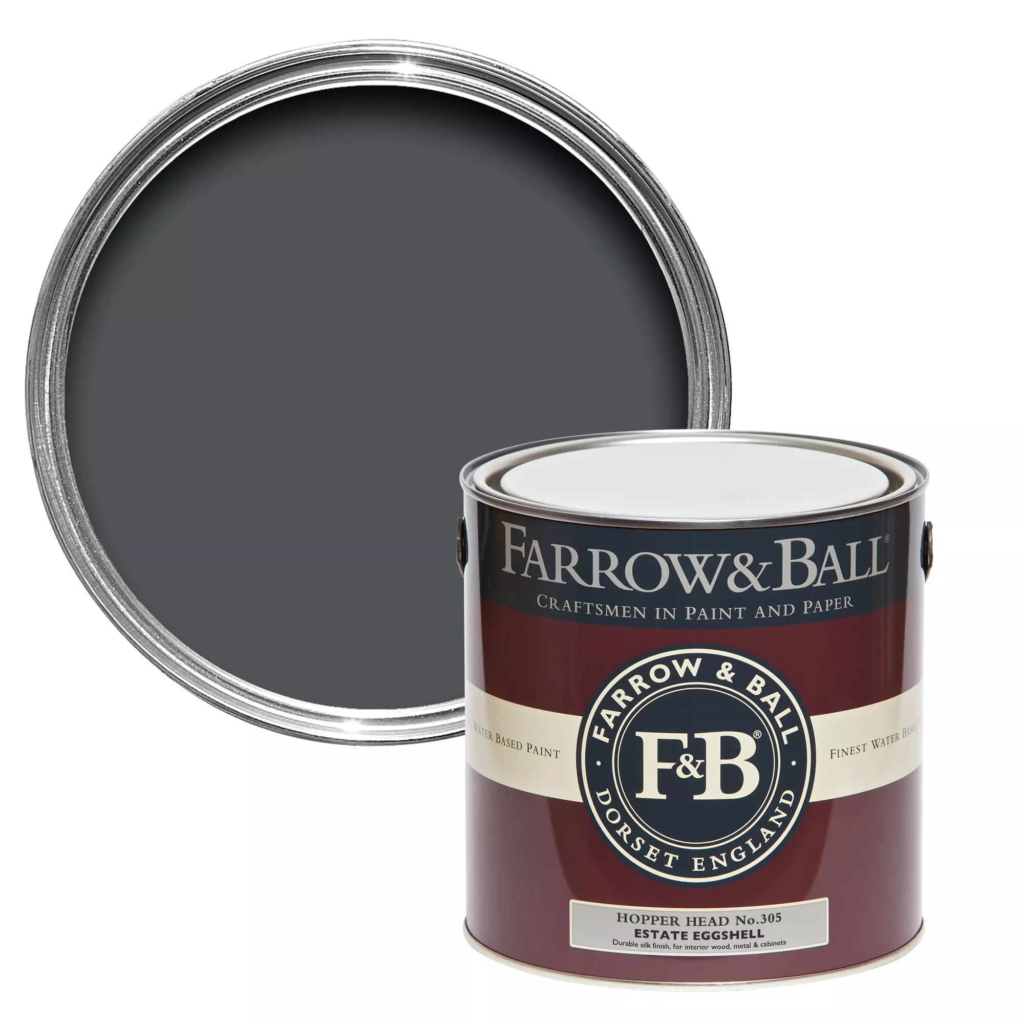 Farrow & Ball Estate Hopper Head No.305 Eggshell Paint, 2.5L 1 Farrow & Ball Estate Hopper Head No.305 Eggshell Paint, 2.5L