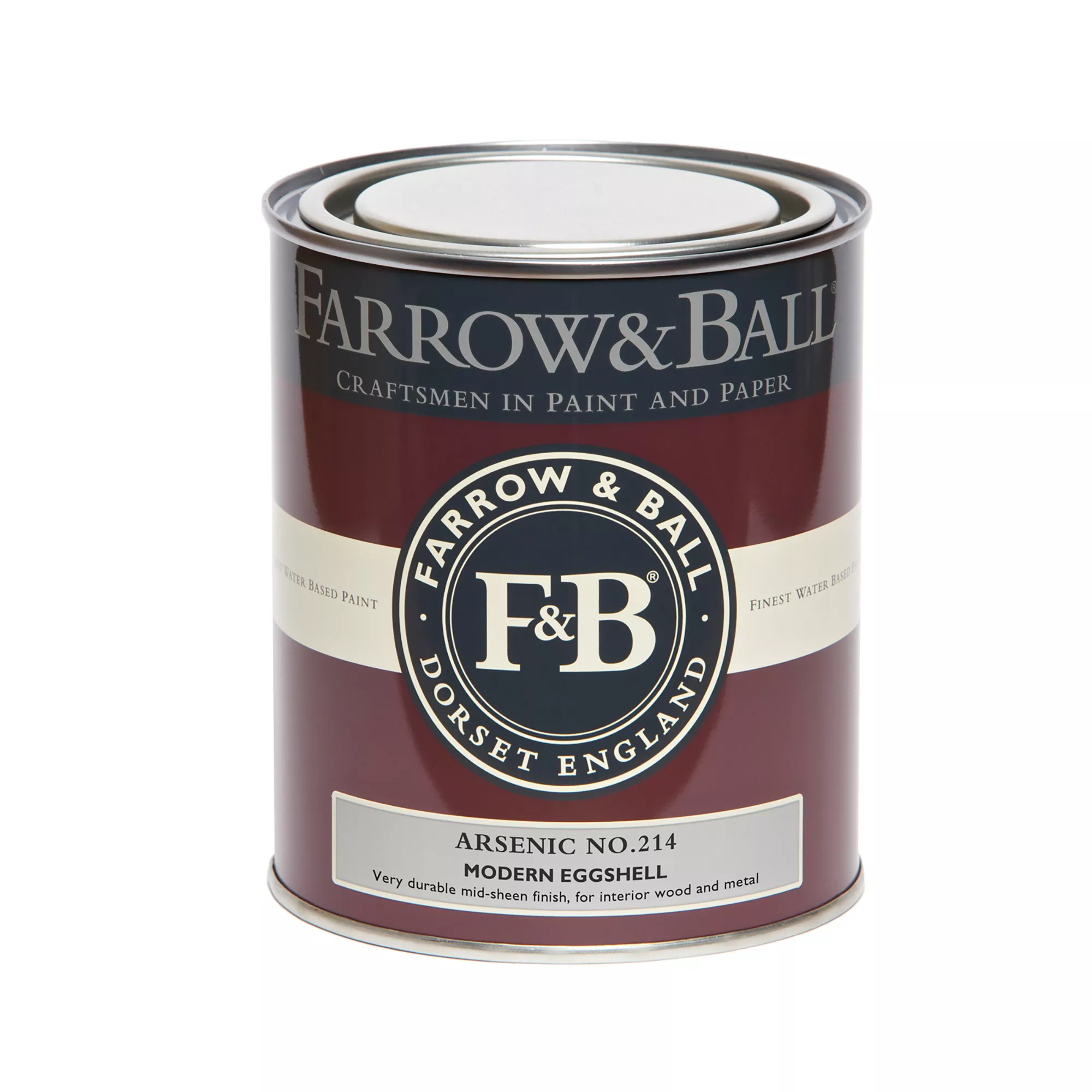 Farrow & Ball Modern Arsenic No.214 Eggshell Paint, 750ml 2 Farrow & Ball Modern Arsenic No.214 Eggshell Paint, 750ml - Image 2