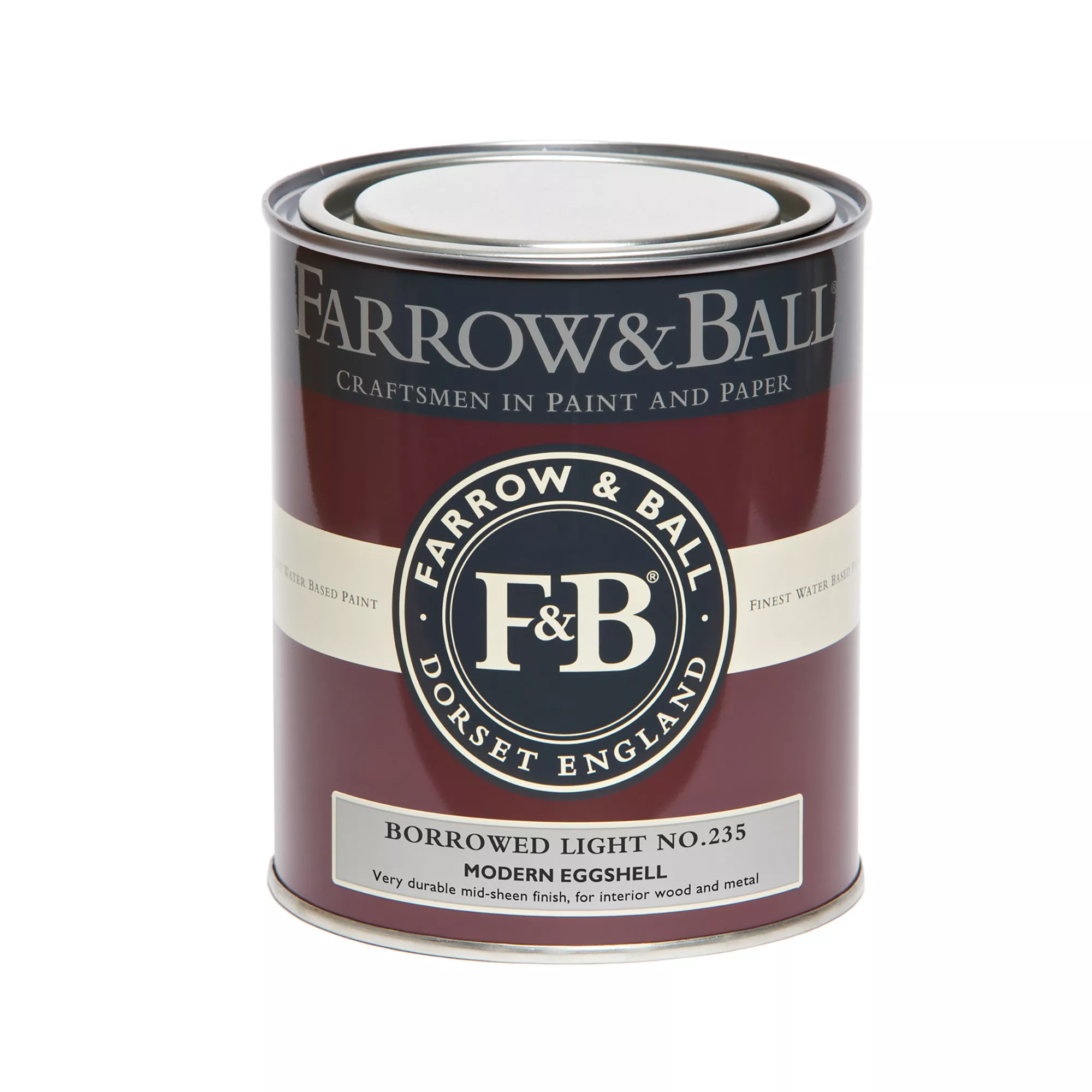 Farrow & Ball Modern Borrowed Light No.235 Eggshell Paint, 750ml 2 Farrow & Ball Modern Borrowed Light No.235 Eggshell Paint, 750ml - Image 2