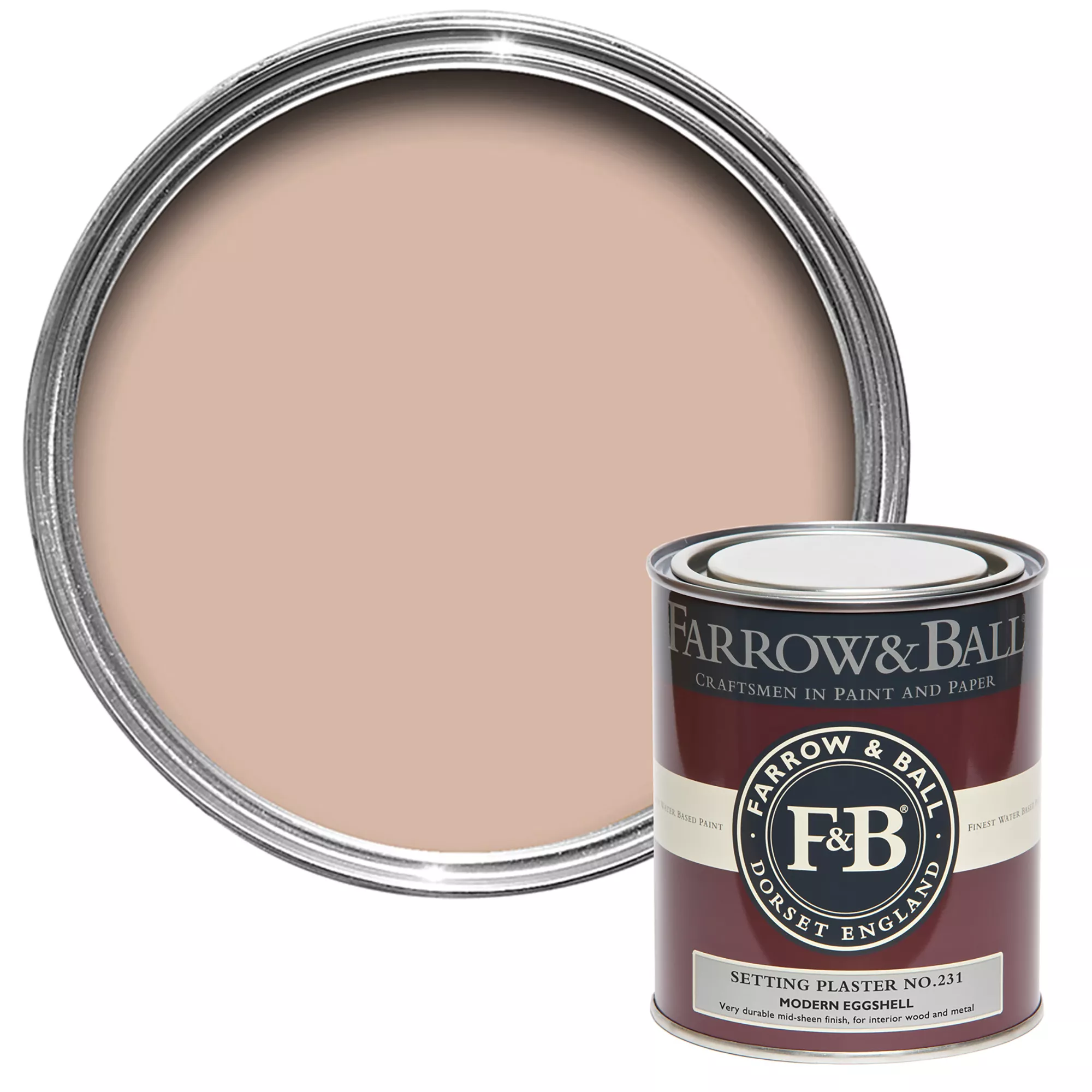 Farrow & Ball Modern Setting Plaster No.231 Eggshell Paint, 750ml 1 Farrow & Ball Modern Setting Plaster No.231 Eggshell Paint, 750ml