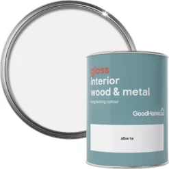 GoodHome Alberta Gloss Metal & Wood Paint, 750ml