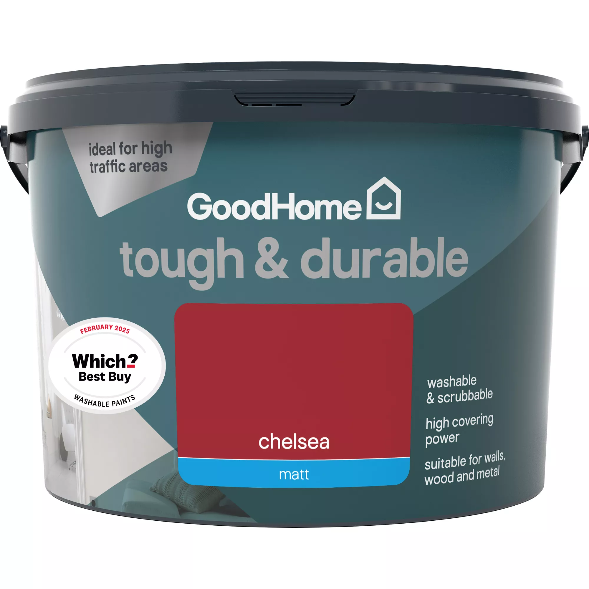 GoodHome Durable Chelsea Matt Emulsion Paint, 2.5L 3 GoodHome Durable Chelsea Matt Emulsion Paint, 2.5L - Image 3
