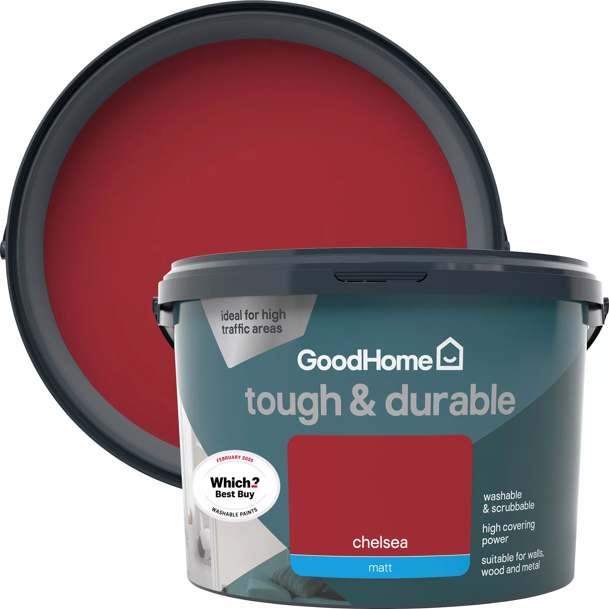GoodHome Durable Chelsea Matt Emulsion Paint, 2.5L 1 GoodHome Durable Chelsea Matt Emulsion Paint, 2.5L