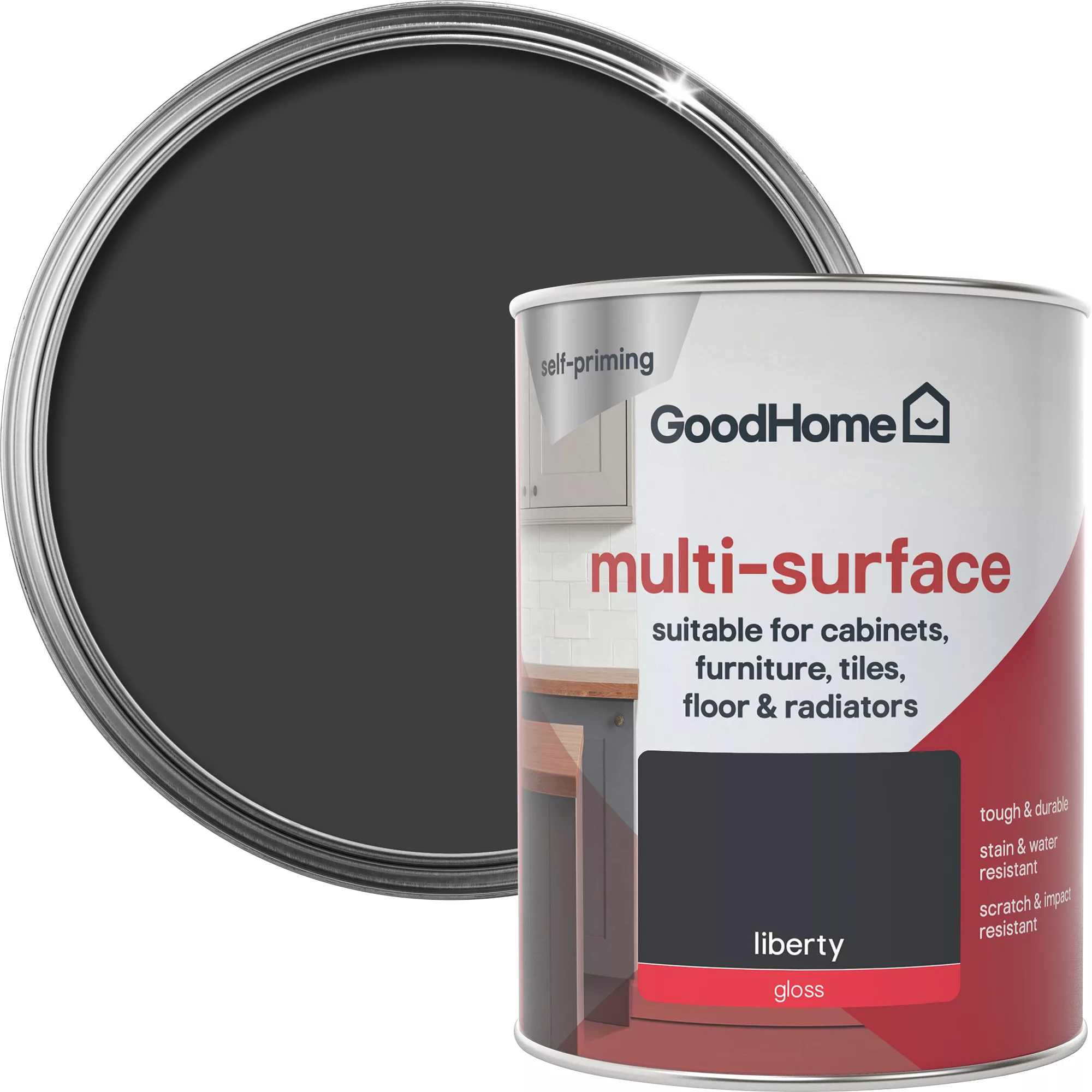 GoodHome Durable Liberty Gloss Multi-surface Paint, 750ml 1 GoodHome Durable Liberty Gloss Multi-surface Paint, 750ml