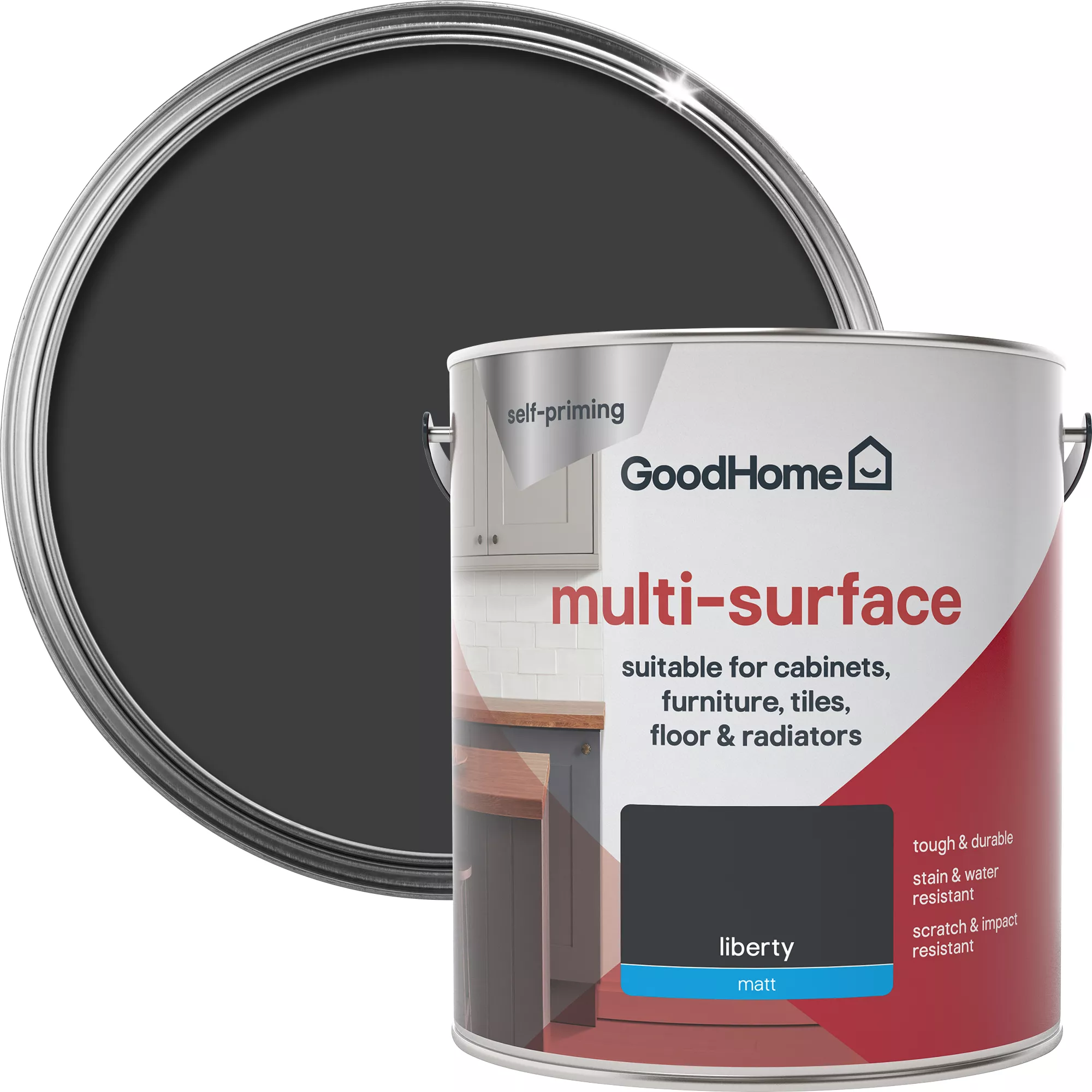 GoodHome Durable Liberty Matt Multi-surface Paint, 2L 1 GoodHome Durable Liberty Matt Multi-surface Paint, 2L