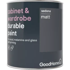 GoodHome Durable Sedona Matt Cabinet & Wardrobe Paint, 750ml