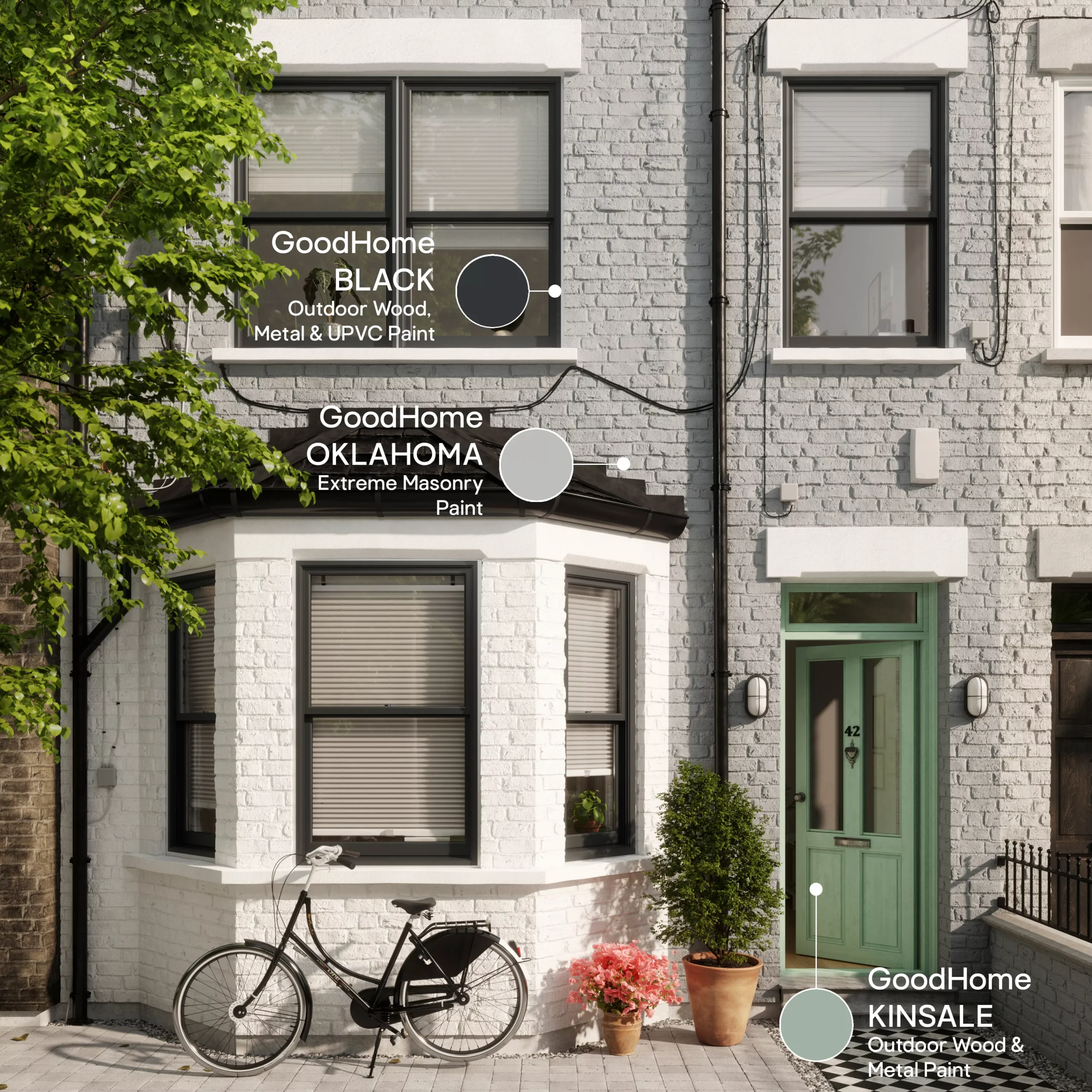 GoodHome Extreme Outdoor Black Satinwood Multi-surface Paint, 2.5L 5 GoodHome Extreme Outdoor Black Satinwood Multi-surface Paint, 2.5L - Image 5