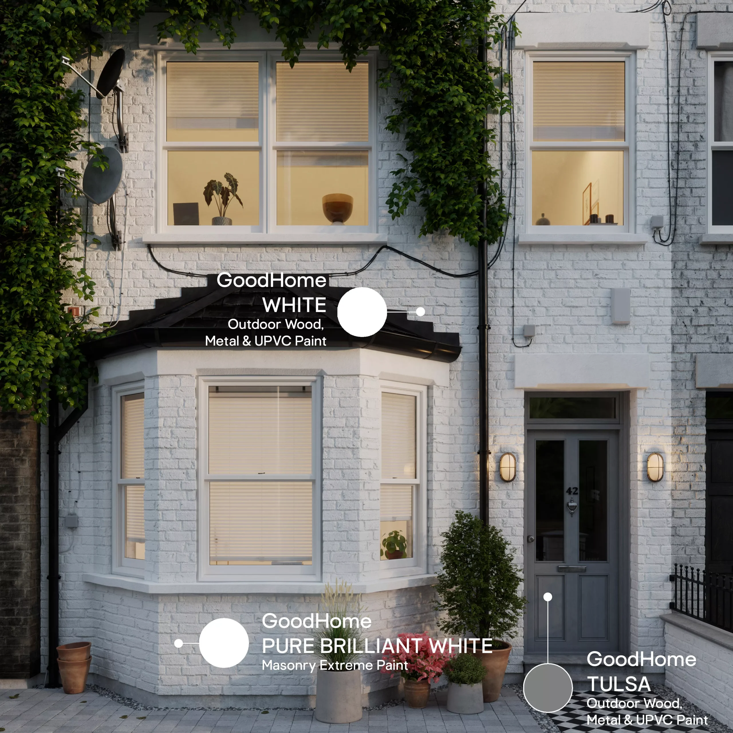 GoodHome Extreme Outdoor White Satinwood Multi-surface Paint, 2.5L 6 GoodHome Extreme Outdoor White Satinwood Multi-surface Paint, 2.5L - Image 6