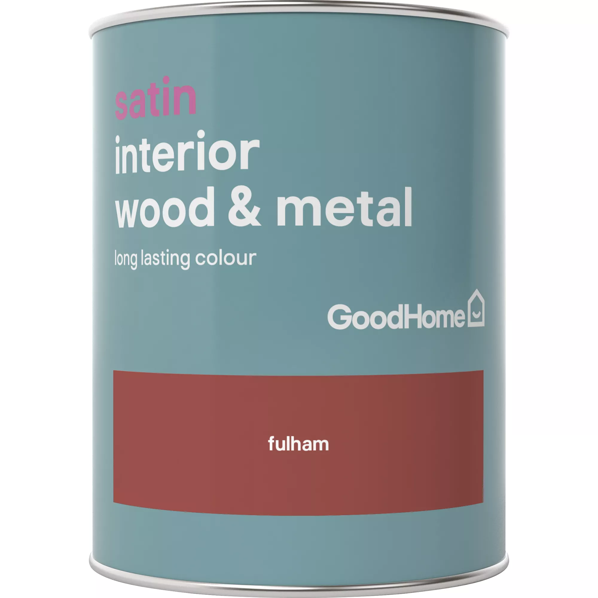 GoodHome Fulham Satin Metal & Wood Paint, 750ml 2 GoodHome Fulham Satin Metal & Wood Paint, 750ml - Image 2