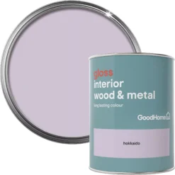 GoodHome Hokkaido Gloss Metal & Wood Paint, 750ml