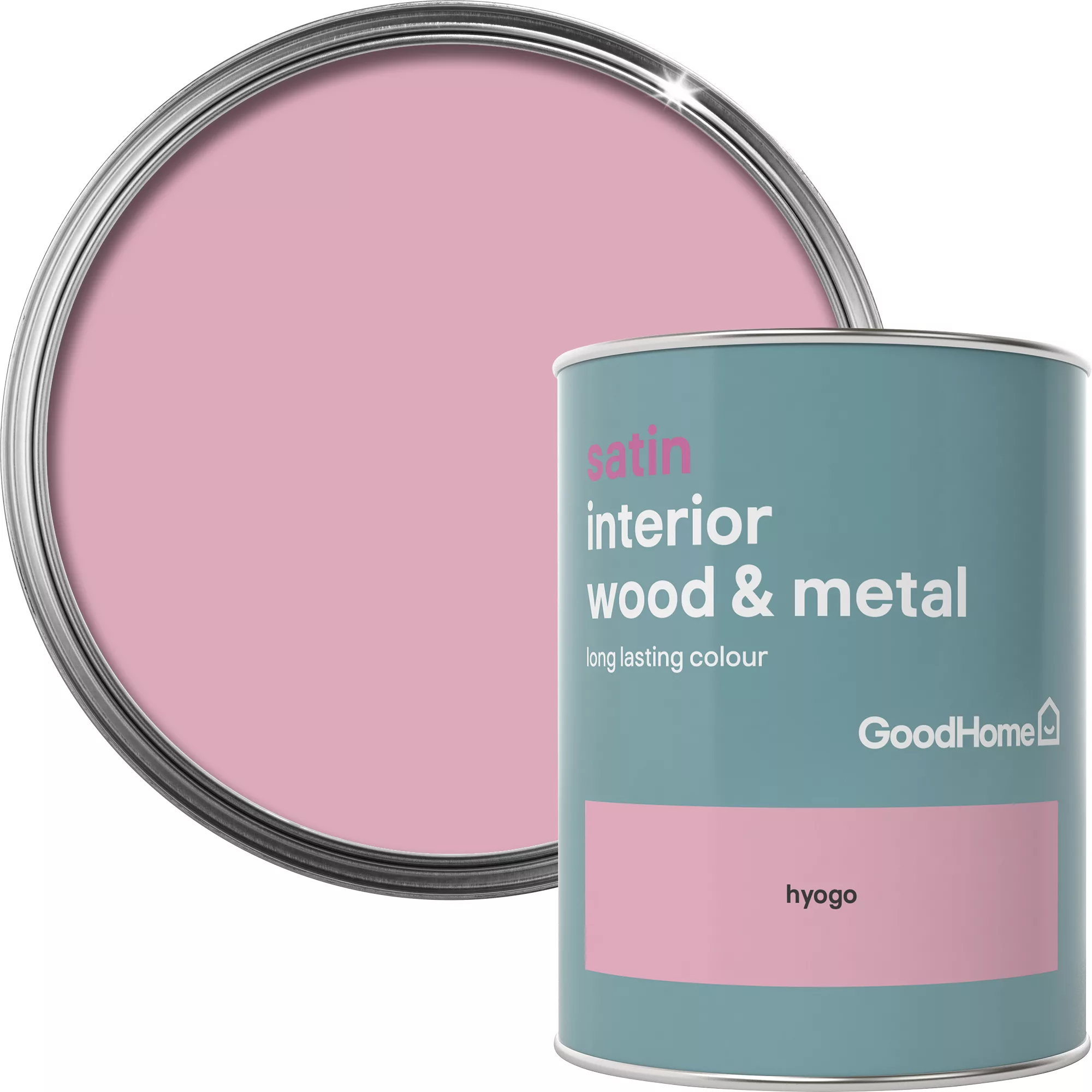 GoodHome Hyogo Satin Metal & Wood Paint, 750ml 1 GoodHome Hyogo Satin Metal & Wood Paint, 750ml