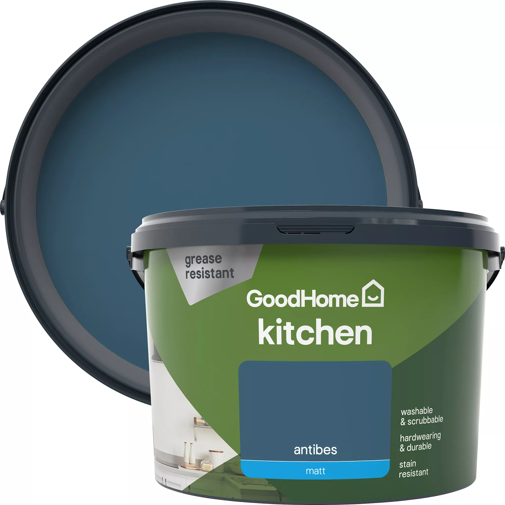 GoodHome Kitchen Antibes Matt Emulsion Paint, 2.5L 1 GoodHome Kitchen Antibes Matt Emulsion Paint, 2.5L