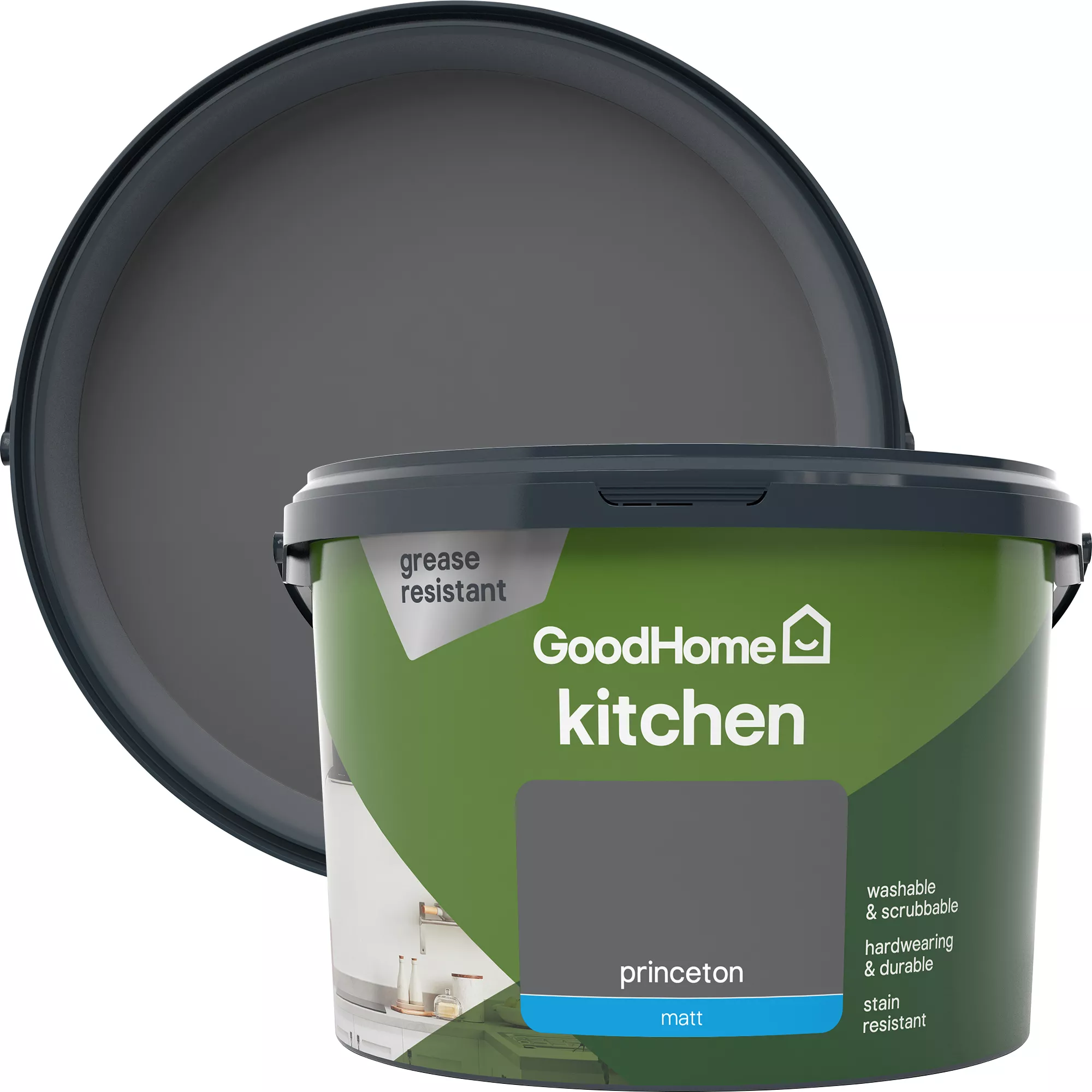 GoodHome Kitchen Princeton Matt Emulsion Paint, 2.5L 1 GoodHome Kitchen Princeton Matt Emulsion Paint, 2.5L