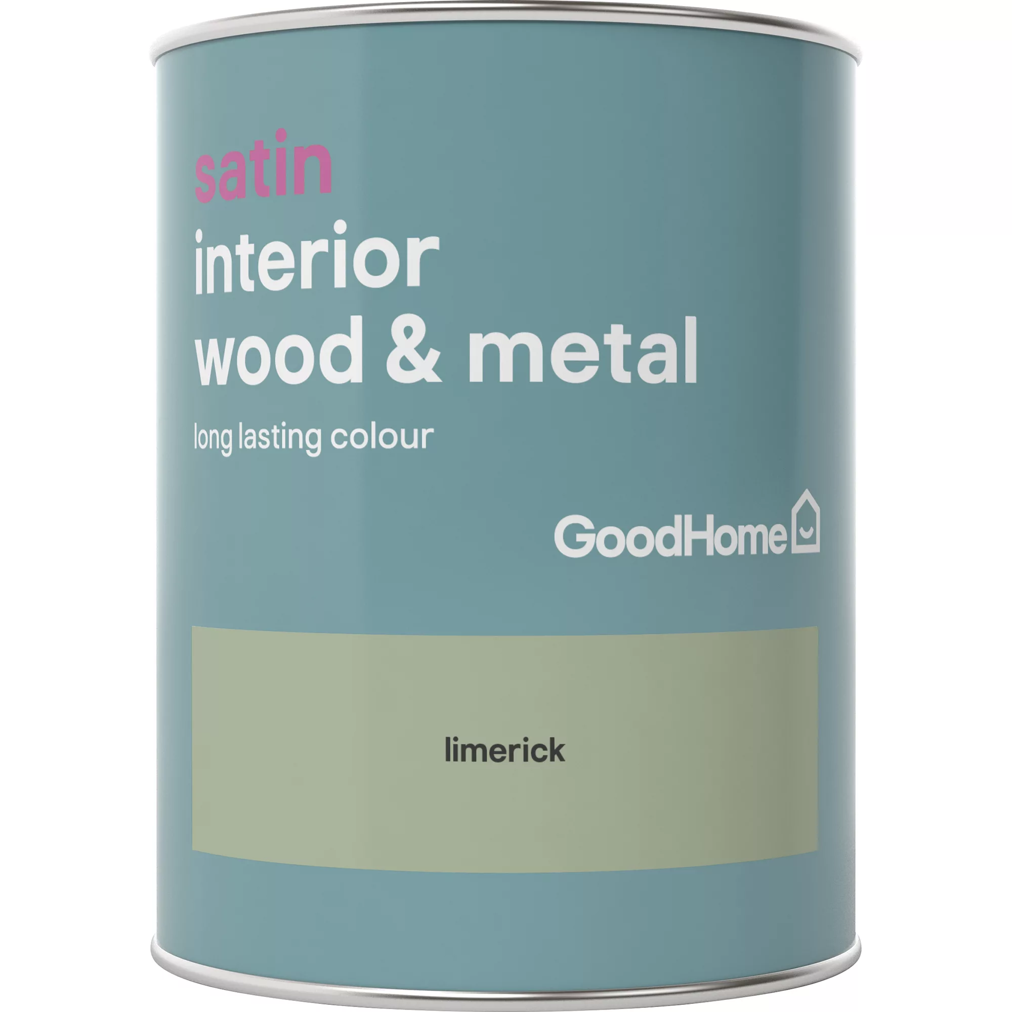 GoodHome Limerick Satin Metal & Wood Paint, 750ml 2 GoodHome Limerick Satin Metal & Wood Paint, 750ml - Image 2