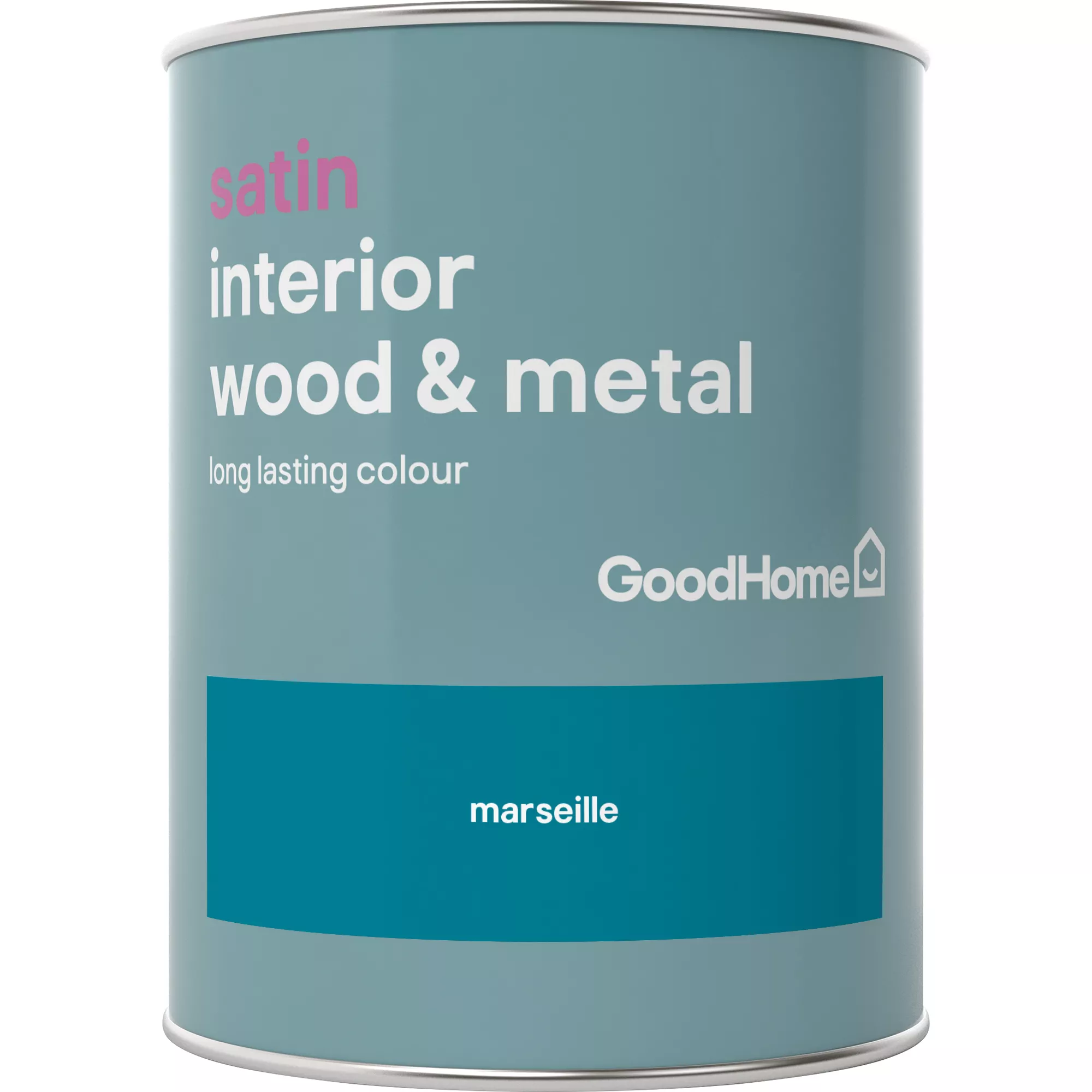 GoodHome Marseille Satin Metal & Wood Paint, 750ml 2 GoodHome Marseille Satin Metal & Wood Paint, 750ml - Image 2