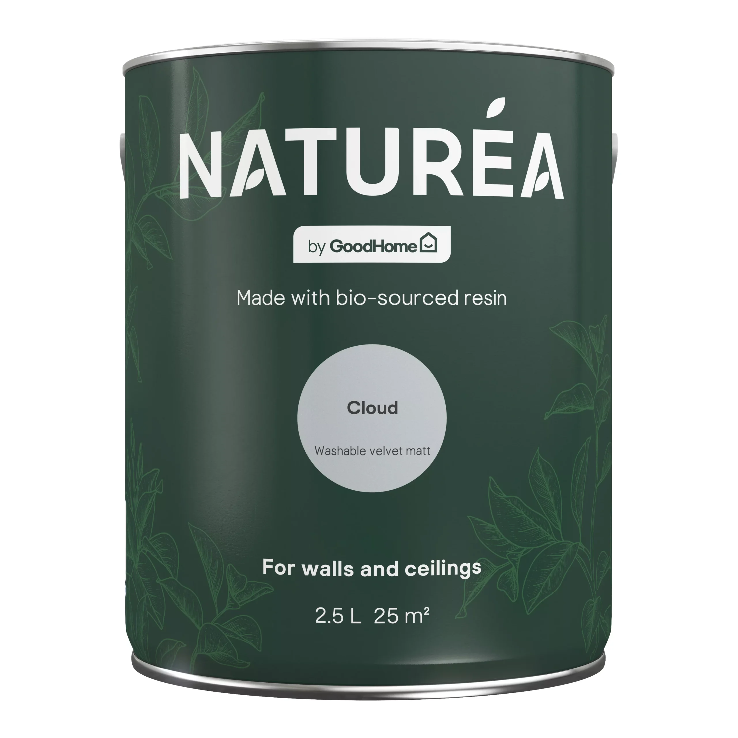 GoodHome Naturéa Cloud Velvet Matt Emulsion Paint, 2.5L 2 GoodHome Naturéa Cloud Velvet Matt Emulsion Paint, 2.5L - Image 2