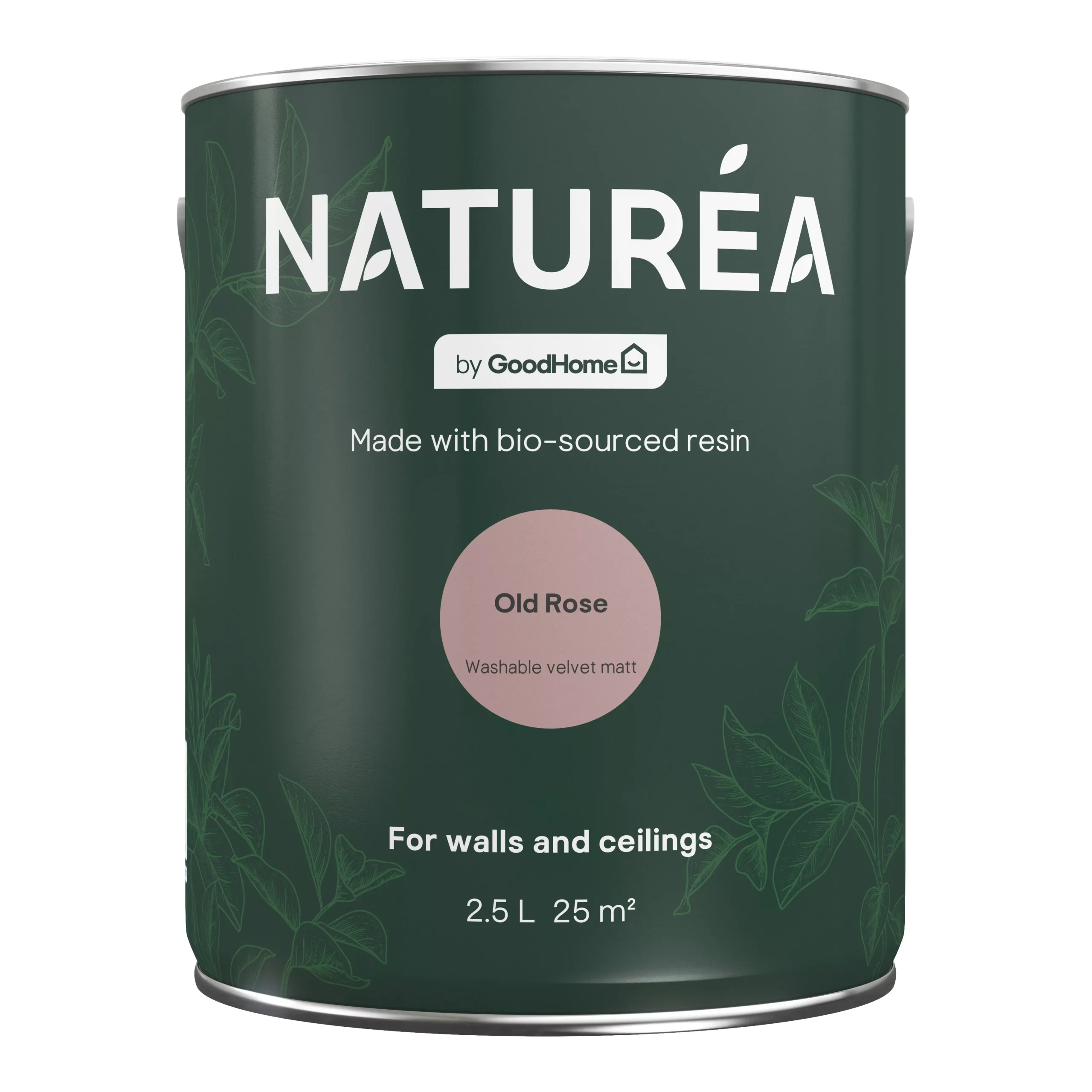 GoodHome Naturéa Old Rose Velvet Matt Emulsion Paint, 2.5L 2 GoodHome Naturéa Old Rose Velvet Matt Emulsion Paint, 2.5L - Image 2